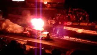 Crazy Jet Semi Drag Truck at Norwalk at NIGHT!