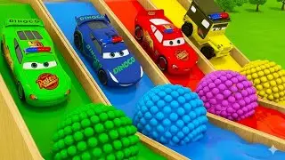 apprendre les couleurs avec les Vehicules de rue Camion &agrave; ordures des balles