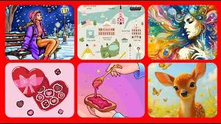 Color by Number Picture Collage Hey Color app #RelaxMindGames #colorbynumber