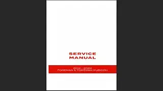 Honda TRX500 TRX520 Foreman/ Rubicon 2014-2024 Service Workshop Repair Manual Download PDF
