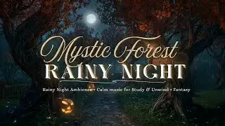 Mystic Forest Rainy Night 🎃 Ethereal Piano & Violin Ambience for Writing & Study