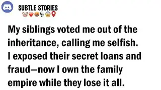 My siblings voted me out of the inheritance, calling me selfish. I exposed their secret