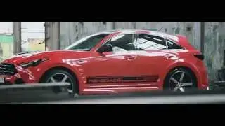 Renegade Infiniti FX 50S    Omega Red    Vossen CV3 Concave Wheels
