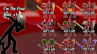 The Final Boss x1 vs x50 swordwarth+archer trops🔥 Who can stop the final boss?