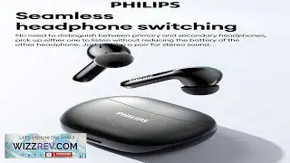 PHILIPS TAT1320 Minimalist Bluetooth Headphones Half In Ear Noise Cancelling 360