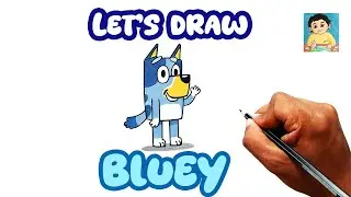 Bluey Drawing Tutorial for Kids &ndash; Easy Step by Step 🎨