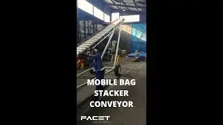 Mobile Bag Stacker Conveyor in production