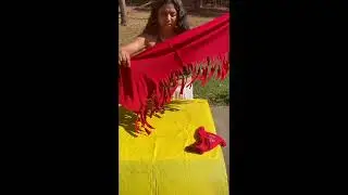 DIY belly dance hip scarf (no sew) from old t-shirt