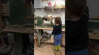 #little #turner #woodturning #apprentice #handmade #workshop #woodcarving #wooden #woodworking