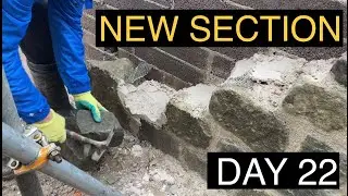 Stone Wall Cladding Build Using Greenstone ~ Day 22