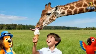 Giraffe Rescue 🦒 | Bob & Jay Animal Story for Kids