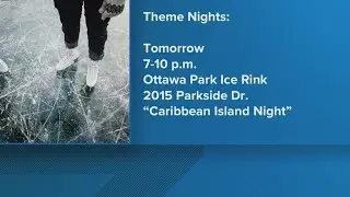 Ottawa Park Ice Rink hosting family-friendly theme nights including 'Caribbean Island Night' Friday
