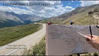 Drawing at Loveland Pass, Arapahoe Basin and Copper Mountain