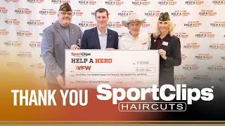 @SportClipsOfficial Gives $1.22 MILLION to VFW for Veterans Scholarships! - Full Check Presentation