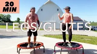 20 Minute Beginner Rebounder Workout + Weights | Legs & Glutes | Low Impact Trampoline Fitness