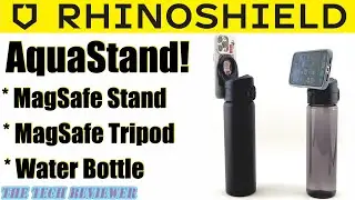 RHINOSHIELD AquaStand: Super Useful Hi Tech Water Bottle with Built in MagSafe Stand  / Tripod!