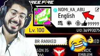 Nomi FF Gifted me 100 Level ID 😱 But i Trolled him 🤣