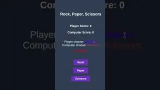 How to make Rock Paper Scissors Game using HTML, CSS And JavaScript