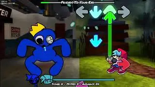 FNF Blue All Phases Vs New Roblox Doors All Phases - Friday Night Funkin - Roblox Rainbow Friends