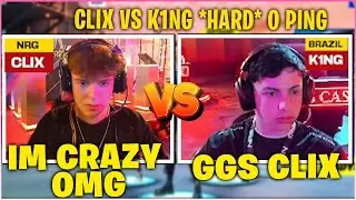 CLIX On 0 PING Vs FaZe K1NG On 0 PING Finally Happens At NRG CHAMPION Zone wars Event!  (Fortnite )