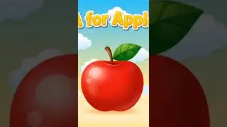 A for Apple 🍎 Apple is red. 🌈