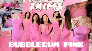 HUGE SKIMS BUBBLEGUM PINK VALENTINE&rsquo;S DAY COLLECTION REVIEW AND TRY ON HAUL!💖