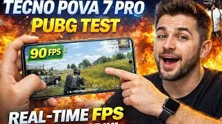 Tecno Pova 7 Pro PUBG&rsquo;da 90FPS? Real-Time FPS Test!🤛🤜💥
