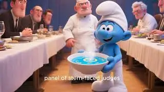 The Smurf chef in an international competition