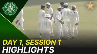 1st Session Highlights | Peshawar Region vs Abbottabad Region | Day 1 | QeAT 2025/26 | M2P1U