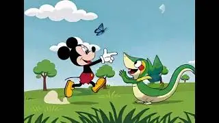 AI Animation: Mickey and Snivy Plays Around