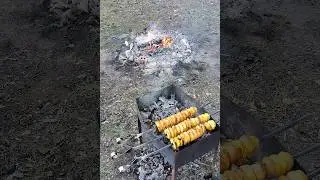 очень вкусная картошечка#картошка #картошканакостре #картошканамангале #картошканауглях