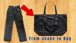 Convert Old Jeans 👖 Into Bag 💼 | Easy DIY Upcycle