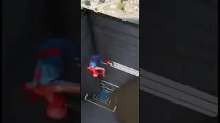 spiderman and giant waterslide part 13#spiderman #waterslide #shorts #spidermanstunts