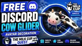 Free Discord Cow Glider Avatar Decoration  | The Milk Cup Quest (Promoted By Gonnaneedmilk)