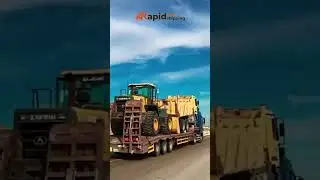 Epic Double Haul: Wheel Loader & Dump Truck on a Lowboy Trailer! 🚛🔥