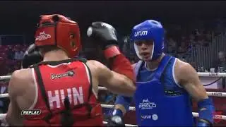 Barnab&aacute;s Kiss (HUN) - Alexandr Tsarikov (KAZ). Semi Finals. 81 kg. Muaythai World Championship 2022