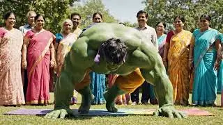 Hulk Sigma Attitude! Powerful Yoga Fail 😂💪 #Shorts