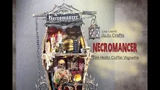 Tim Holtz Coffin Vignette NECROMANCER witch corpse skeleton Halloween DIY decor partial tutorial