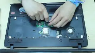 Toshiba c655 c650 C655D laptop disassembly remove motherboard/hard drive etc