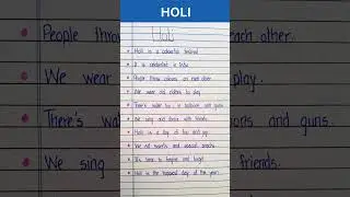 I Tried Writing 10 Lines Essay on Holi Festival #holi