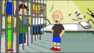 Classic Caillou Beats Up Homer And Marge/Grounded/Arrested
