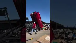 Dumpster Rental in Action | Chevy 6500 Drop-Off at Fresno Transfer Station