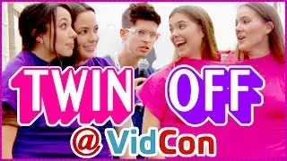Twin Challenge Epic Rap Battle MerrellTwins vs. NinaAndRanda at VidCon