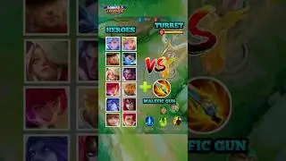 Heroes & Malefic Gun vs Turret #mlbbshorts #mobilelegends #mlbb #mobilelegendsbangbang #shorts