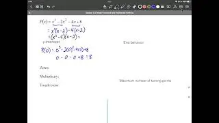 Graph a Polynomial Function by hand
