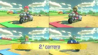 MARIO KART 8 DE LUXE PARTIDA A 4  EDGAR,DAVID,GERMAN Y PABLO PRIMERA PARTE