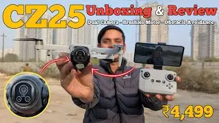 CZ25 Pro Camera Drone Unboxing, Obstacle Avoidance Test & Review - Sasta DJI Mavic Drone Only ₹4,500