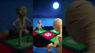 Zombie vs Mummy Trampoline Challange Epic Bounce Battle #trampoline #zombie #mummy