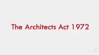 The Architects Act 1972