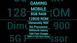 🔥🔥8GB RAM 128GB ROM🔥🔥Dimensity 900 5G Processor | 50MP Camera | 6000mAh battery| 18W Fast Charger